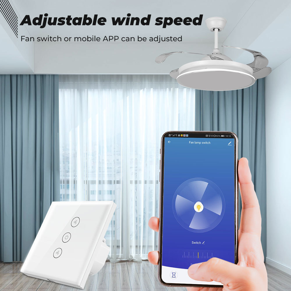 Tuya Smart Life App Remote Control WiFi Ceiling Fan Speed Regulator Switch RC fan switch