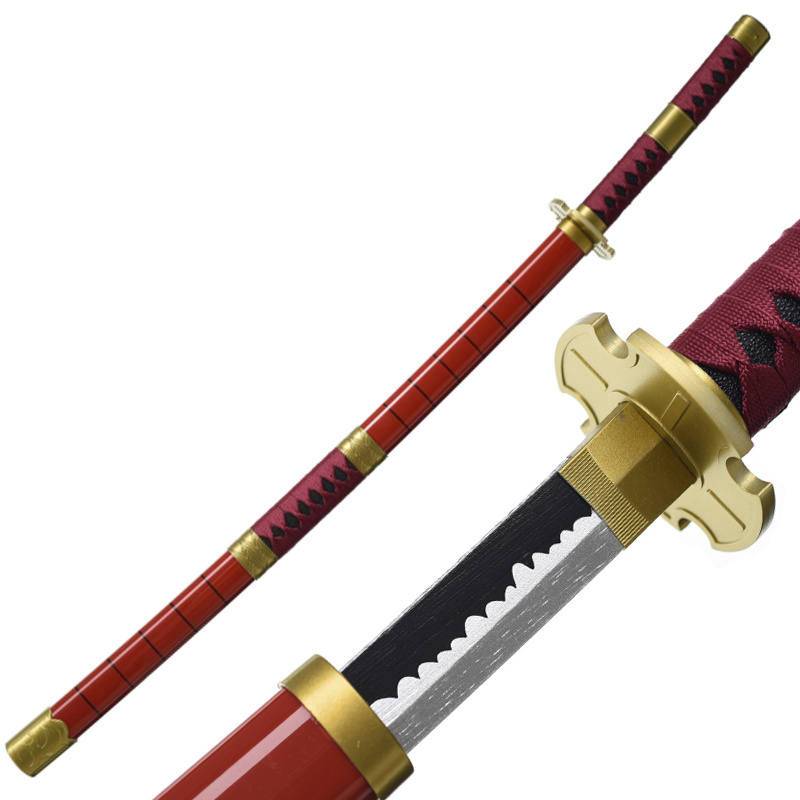 Katana Sword Popular Anime  One Piece Roronoa Zoro  Kitetsu Samurai Wooden Blade Sword For Cosplay