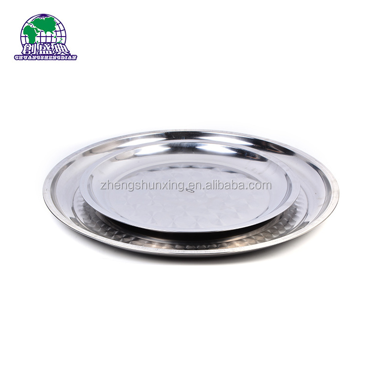 School Use Rectangle Stainless Steel 4 Compartment Divided Dinner Plates