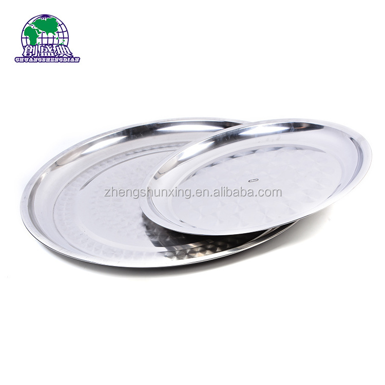 School Use Rectangle Stainless Steel 4 Compartment Divided Dinner Plates