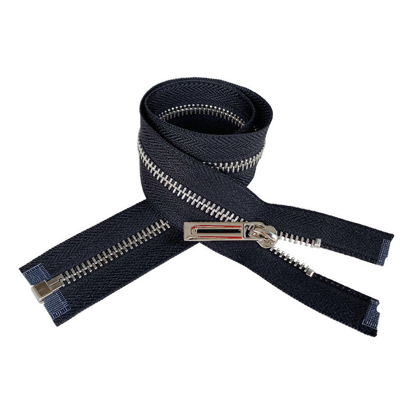 Custom Printed High Quality Metal Zipper Needle Loom Metal Zipper Tape Hoodie Unisex For Two Way Zipper Belt