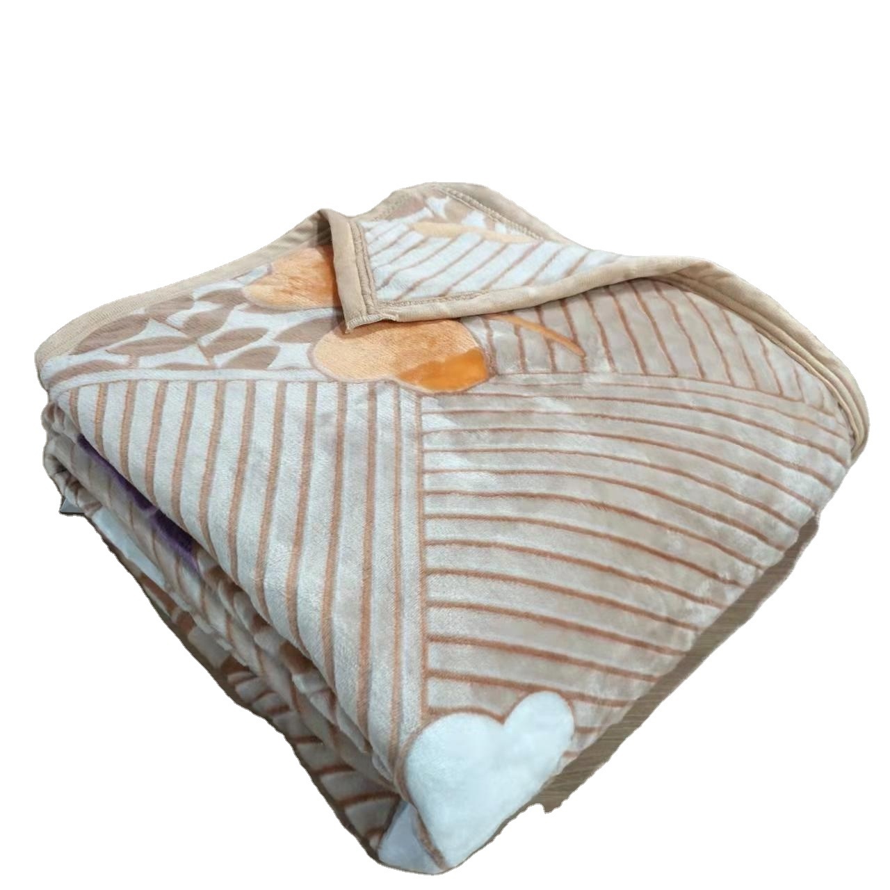 Wholesale China Polyester Brown Blanket Warmer Sherpa Cation Foldable Travel Blanket