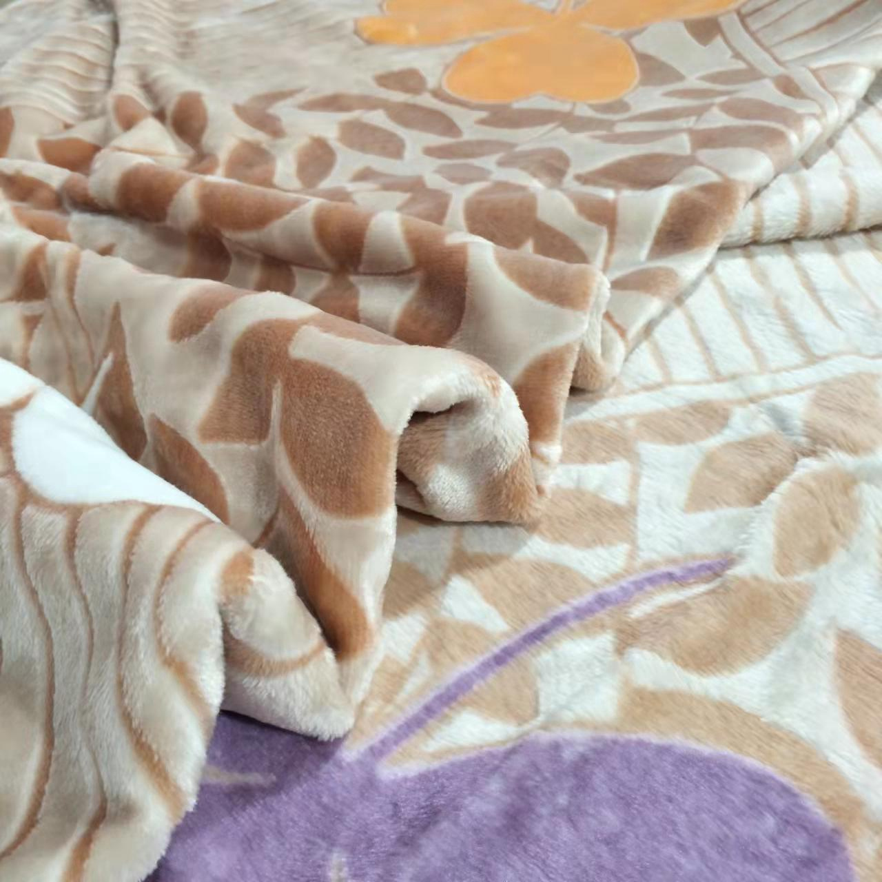 Wholesale China Polyester Brown Blanket Warmer Sherpa Cation Foldable Travel Blanket