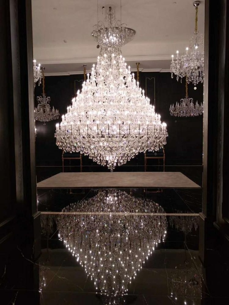 Extra Large Crystal Chandelier Maria theresa Lamp Luxury Hotel Lighting Fixture