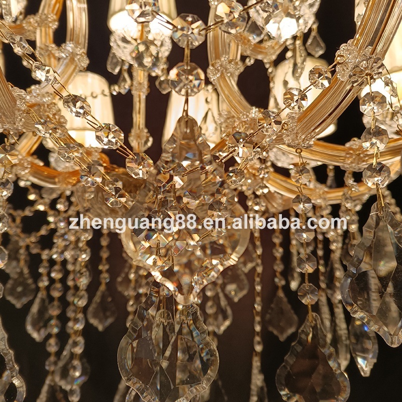 ZENGOVL Custom gold mini Maria Theresa small candle Crystal light fixture Luxury Hotel dinning Room lustre cristal Chandelier