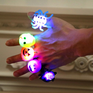 Halloween Light Up Glowing Rings 50PCS Halloween Party Favors LED Rings Flashing Glowing Finger Rings Fun Toys for Kids Adults