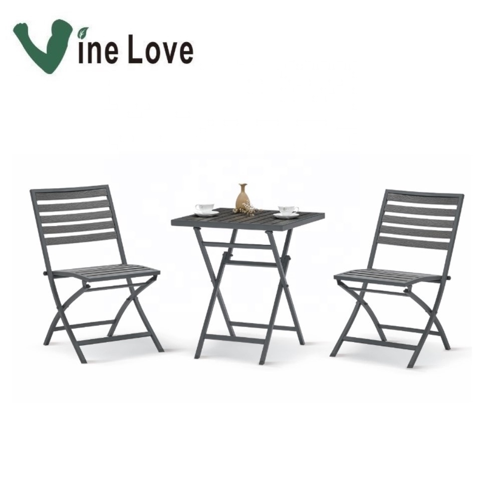 new modern design high quality outdoor balcony table chair set foldable chair table