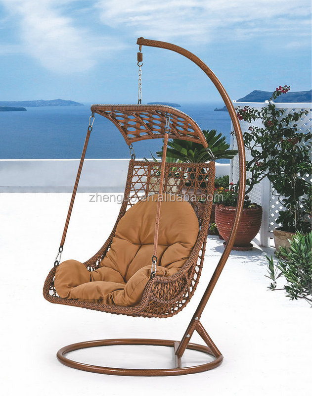 Hot Sale High Quality  Garden Waterproof Rattan Hanging Egg Chair Outdoor Furniture