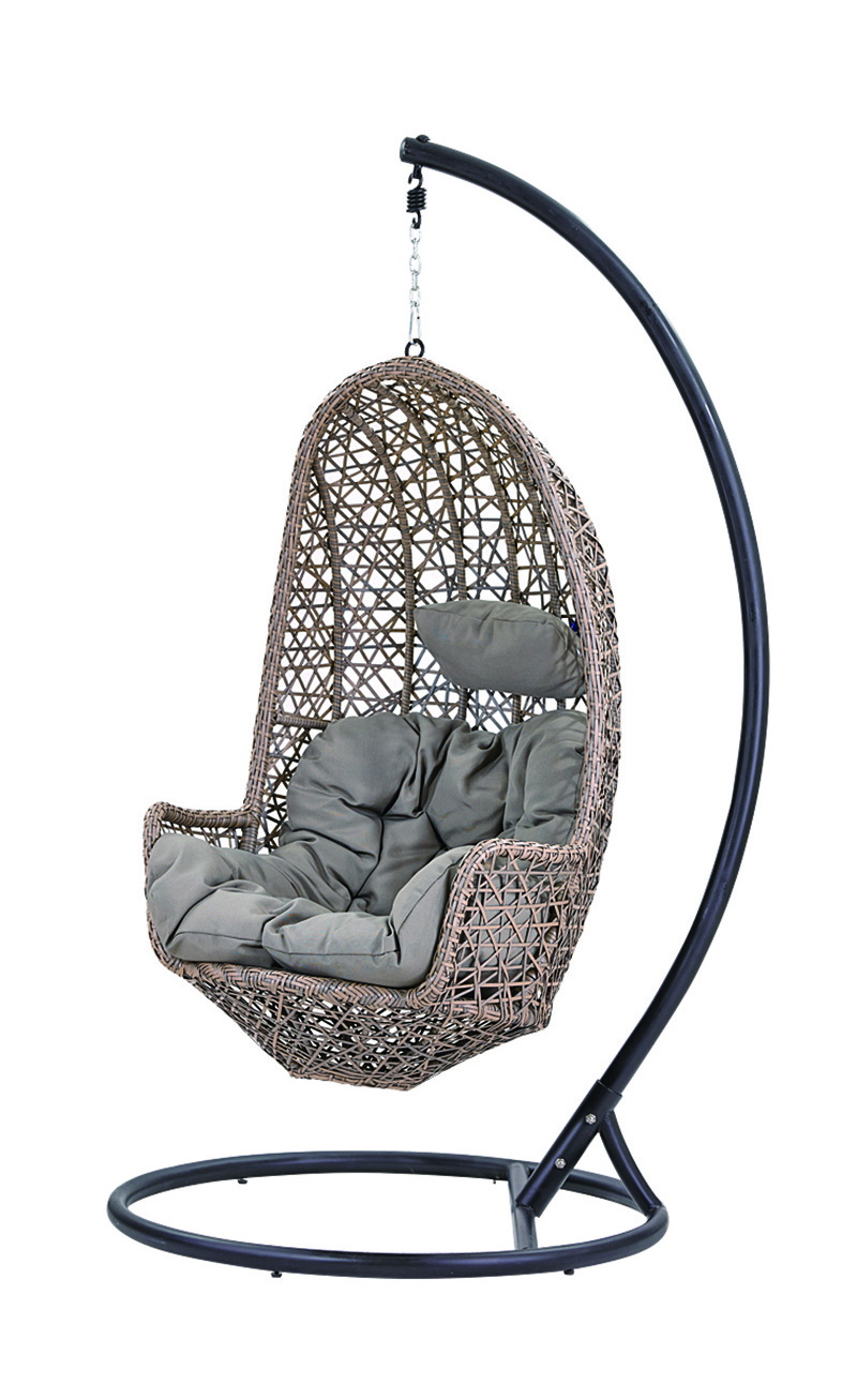 Hot Indoor Outdoor Pink Comfortable Hanging Rattan Chair Garden Patio Balcony Furniture