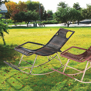 Outdoor garden cheap rattan rocking chair for adults