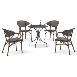 luxury modern restaurant club hotel outdoor garden 4  chairs round  dining table set