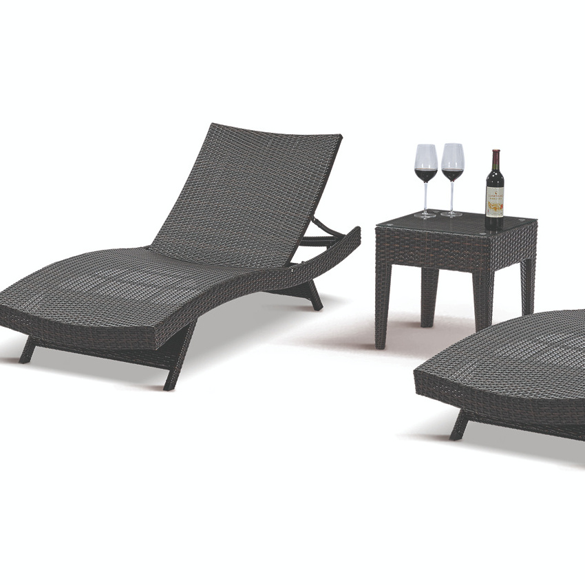 Newest Leisure Modern design Cheap  Outdoor Furniture Garden pool sunbed Comfortable  Patio Rattan wicker lounge Chair