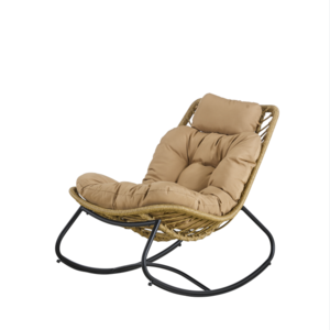 outdoor garden furniture new modern popular cheap pe rattan wicker rocking chair with cushion