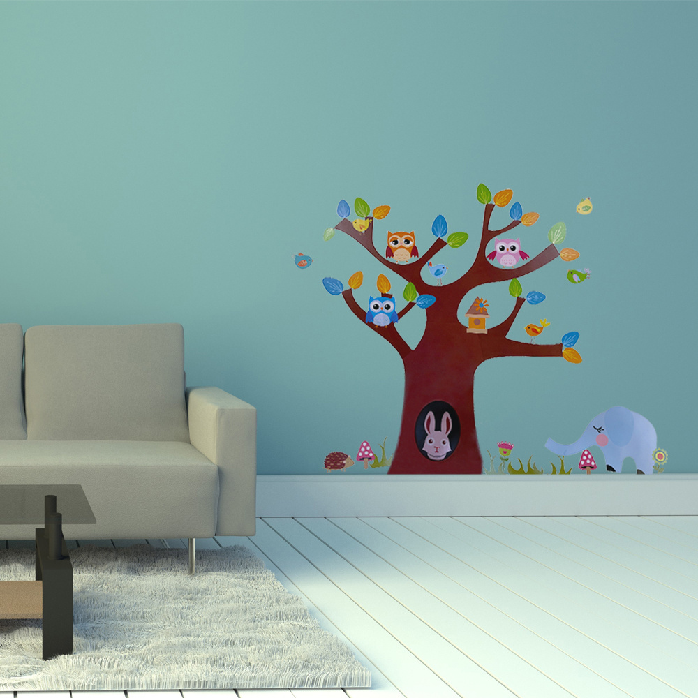 Custom Wall Decal Monkey Lion Koala Tiger Wall Stickers Baby Nursery Kids Room Living Room Home Decor