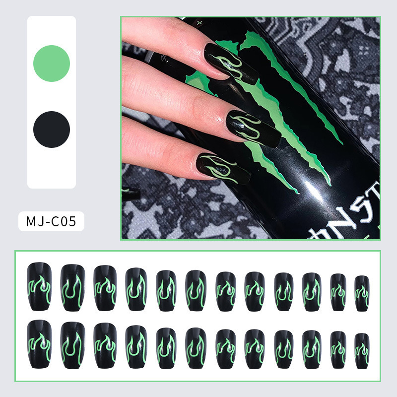 Custom Press On Nails Colorful Artificial Fingernails Nails With Glue Fake Nails For Kids