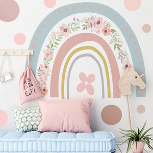 Cute Cartoon Design Colorful Rainbow Wall Decals Girl Children's Room Kindergarten Baby Wall Sticker