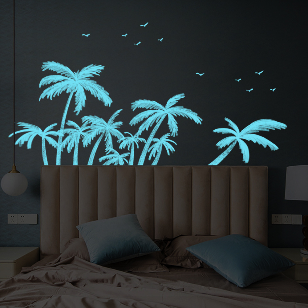 Hot Sale Luminous Planets Wall Stickers Cute Stars Moon Glow-In-The-Dark Wallpaper Creative Kid's Bedroom Decorative