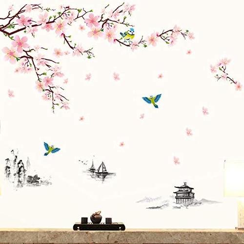 2021 New Arrival Girl Sticker Home Decor DIY Dandelion Flowers TV Background Wall Sticker Living Room Bedroom