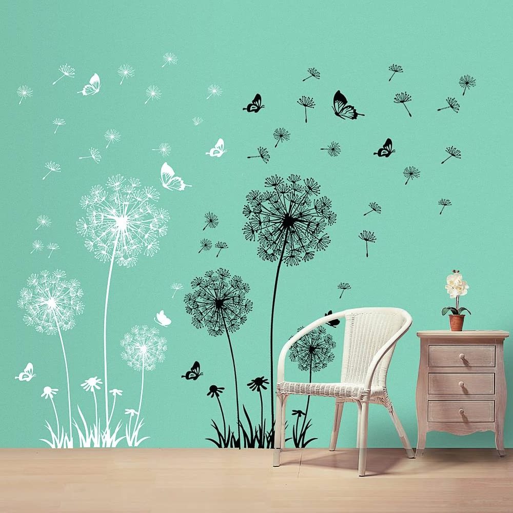 Colourful Animal Dandalion Children Nursery Decoration Home Decal Peel and Stick Removable Wall Sticker for Kids Living Room