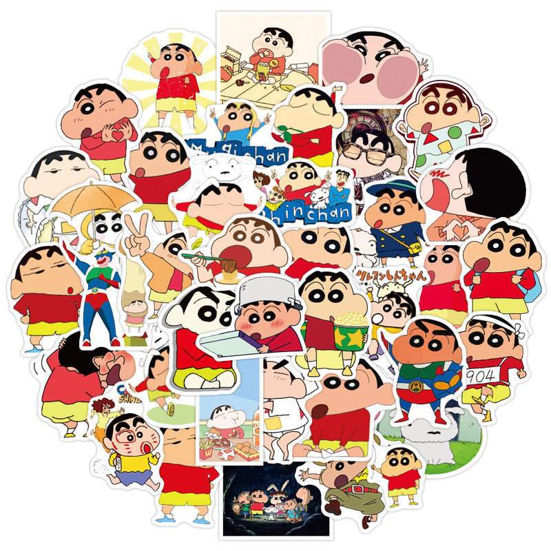 Wholesale Crayon Shin-chan / Luffy Cartoon Sticker Luggage Computer Skin Waterproof Vinyl Sticker