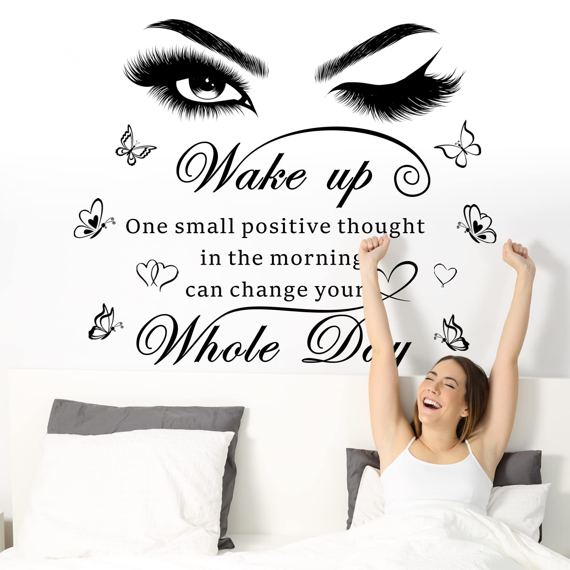 Motivational Sayings for Wall Art Decor Stickers Positive Words Letters Wall Decals for Women Girls Bedroom Living Room Home