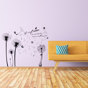 Cute Cartoon Dandelion Wall Decals Home Decoration with High Quality Living Room Decorative Wallpaper