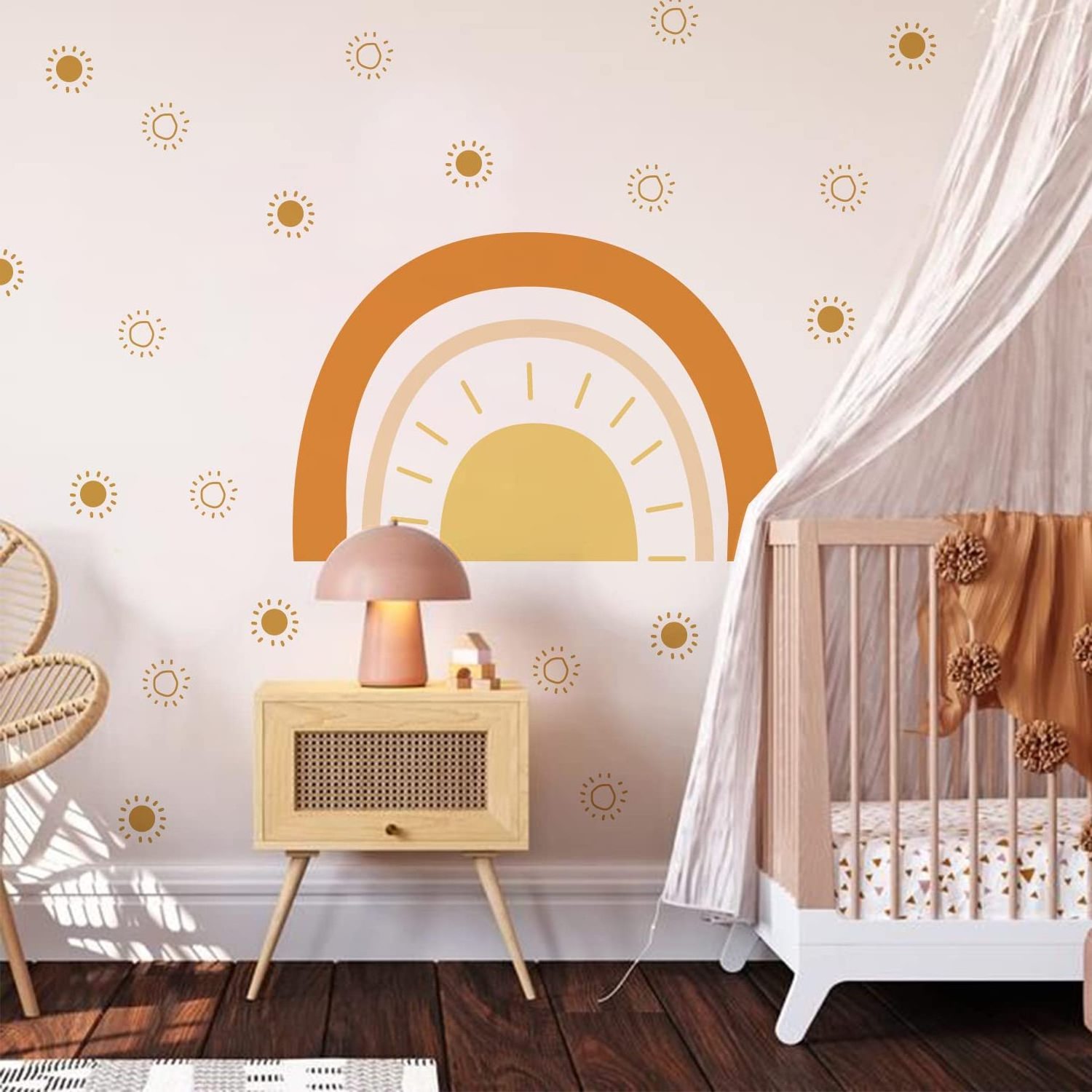 Large Wall Stickers Digital Printing Sticker Geometric Circle Mirror Wall Sticker