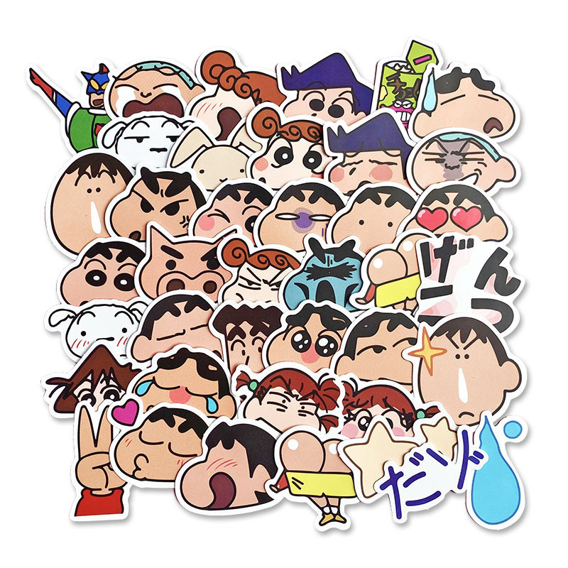 Wholesale Crayon Shin-chan / Luffy Cartoon Sticker Luggage Computer Skin Waterproof Vinyl Sticker