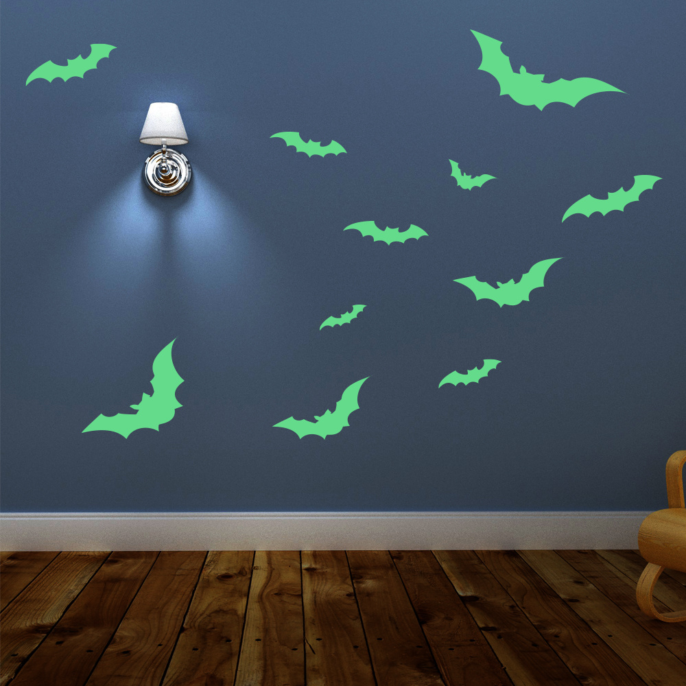 Hot Sale Night Glow The Dark 3D Butterfly Luminous Wall Stickers Peel and Stick Wall Decoration for Kids