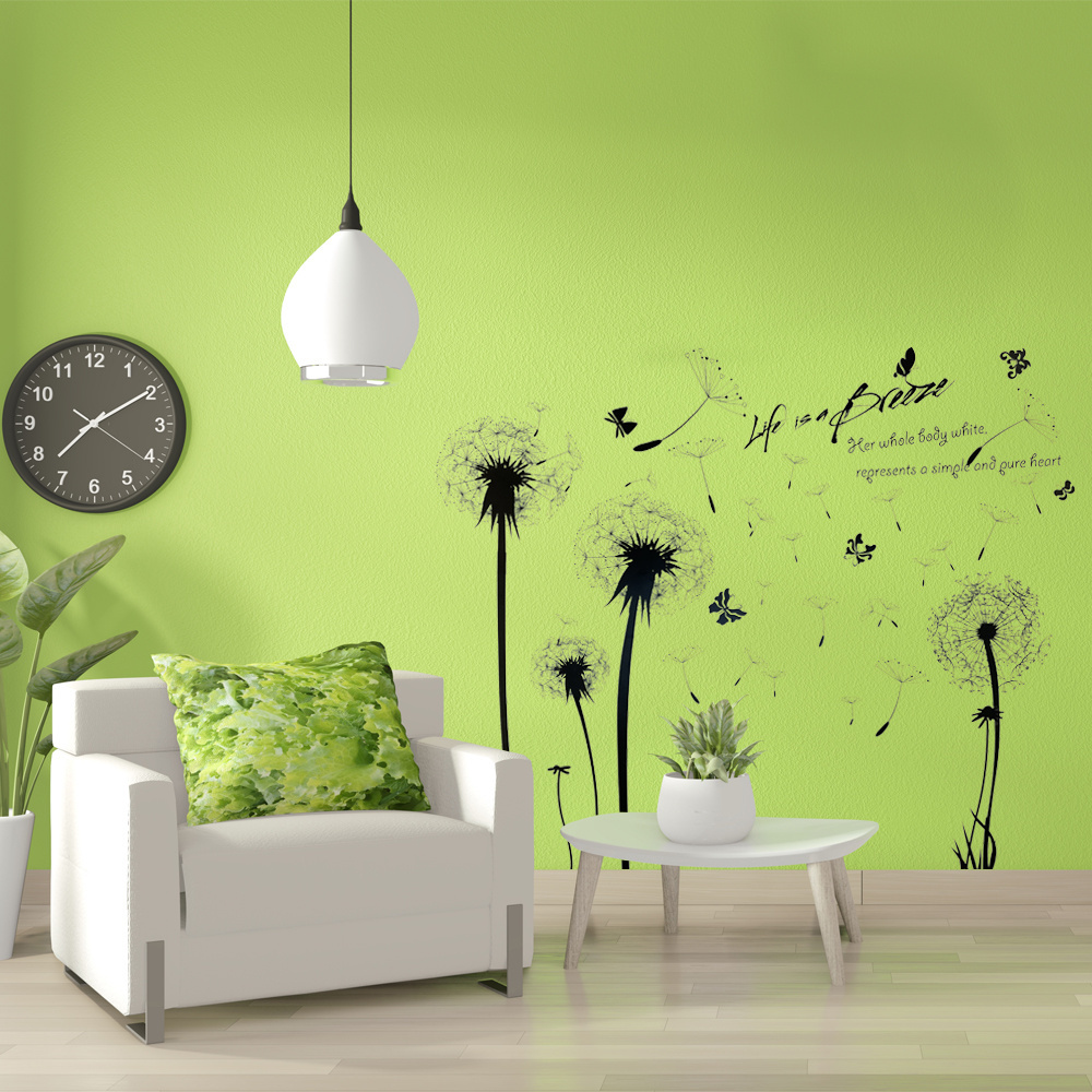 Cute Cartoon Dandelion Wall Decals Home Decoration with High Quality Living Room Decorative Wallpaper