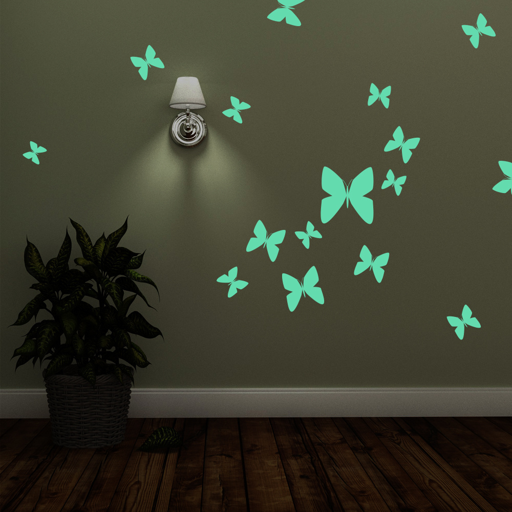 Custom Design Kids Room Bedroom Nursery Die Cut Stars Peel and Stick Luminous Wall Sticker Glow In Dark