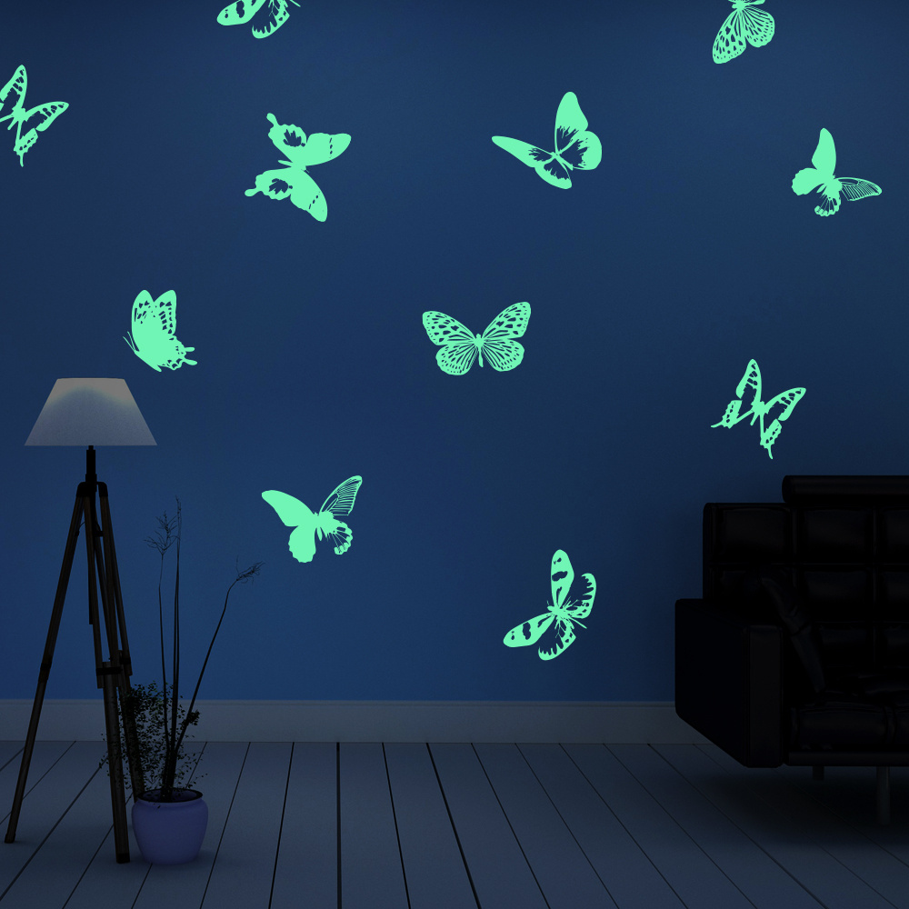 Hot Sale Luminous Planets Wall Stickers Cute Stars Moon Glow-In-The-Dark Wallpaper Creative Kid's Bedroom Decorative Wall Decals