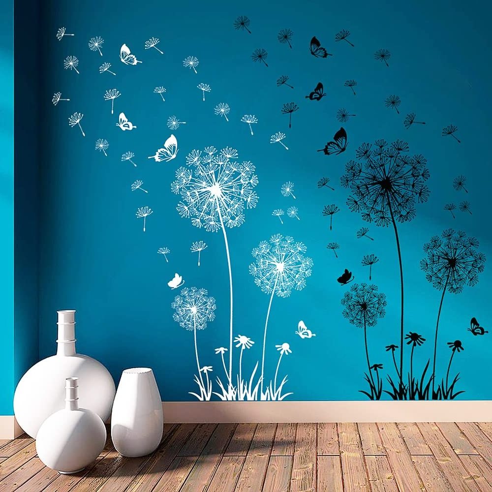 Modern Design Flower Wall Decal 3D DIY Flower Mirror Wall Sticker Home Decoration PVC High Quality Wall Stickers