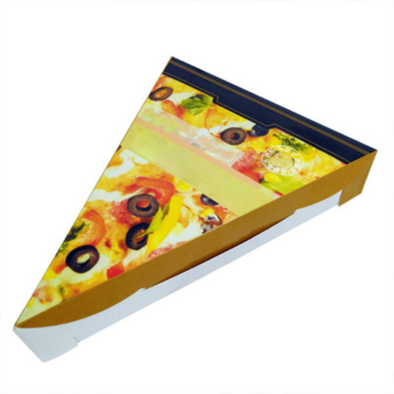 Custom Printed Triangle Paper Pizza Boxes Packaging