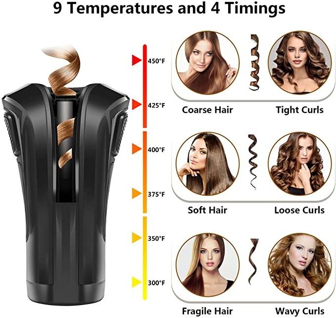 popular products 2022  new trending cordless automatic hair curler extendable magic hair curler