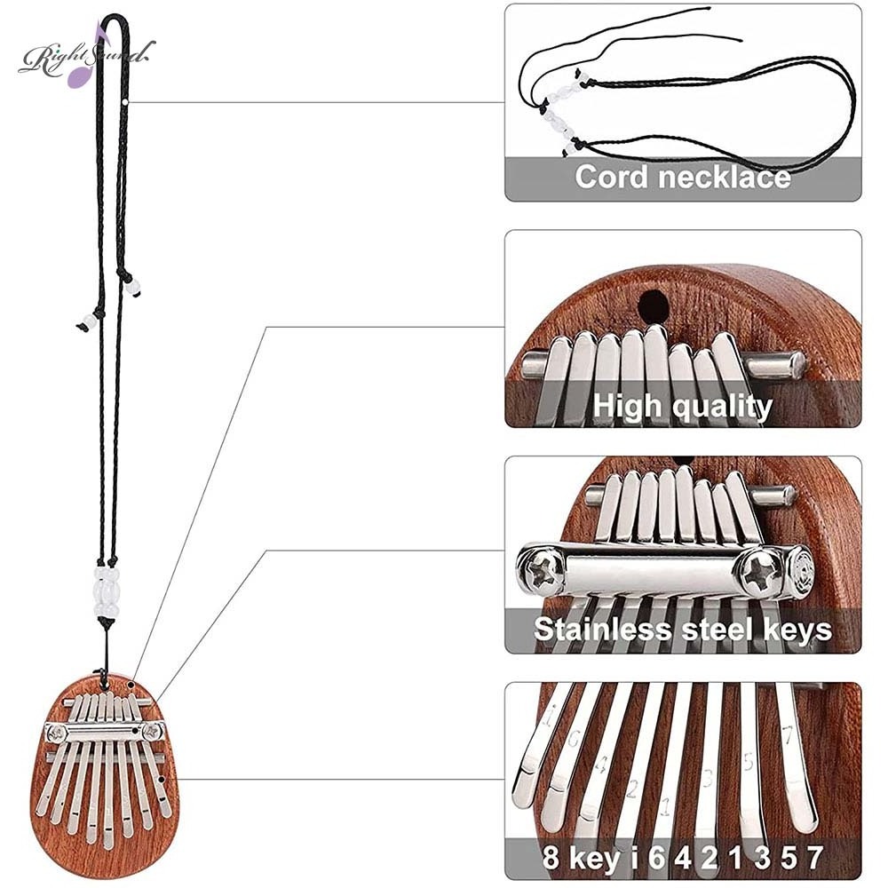 8 Key Mini Kalimba exquisite Finger Thumb Piano Marimba Mini Kalimba Thumb Piano