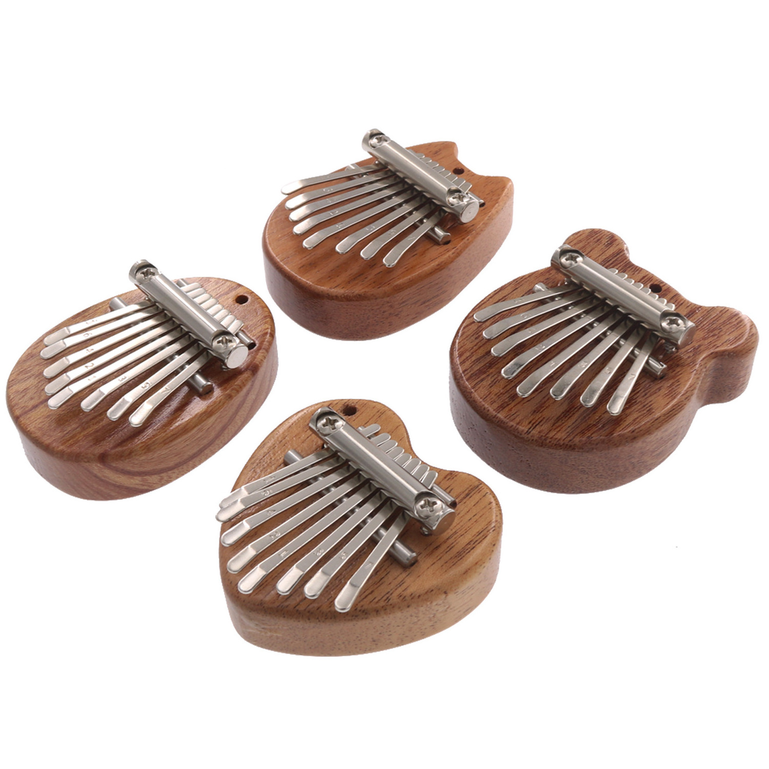 Mini Kalimba Thumb Piano Solid Wood 8 Keys Finger Piano Portable Marimba Musical Thumb Piano Calimba