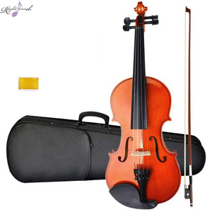 Elegant Design 1/2 1/4 Violin Set Starter Violin Kit 3/4 Violin Set Natural Varnish Fiddle for Kids Beginners Students