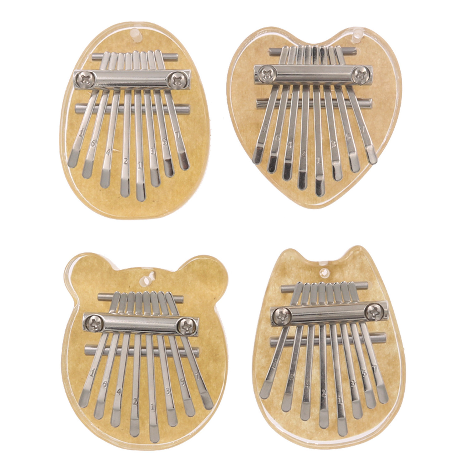 Mini Kalimba Thumb Piano Solid Wood 8 Keys Finger Piano Portable Marimba Musical Thumb Piano Calimba