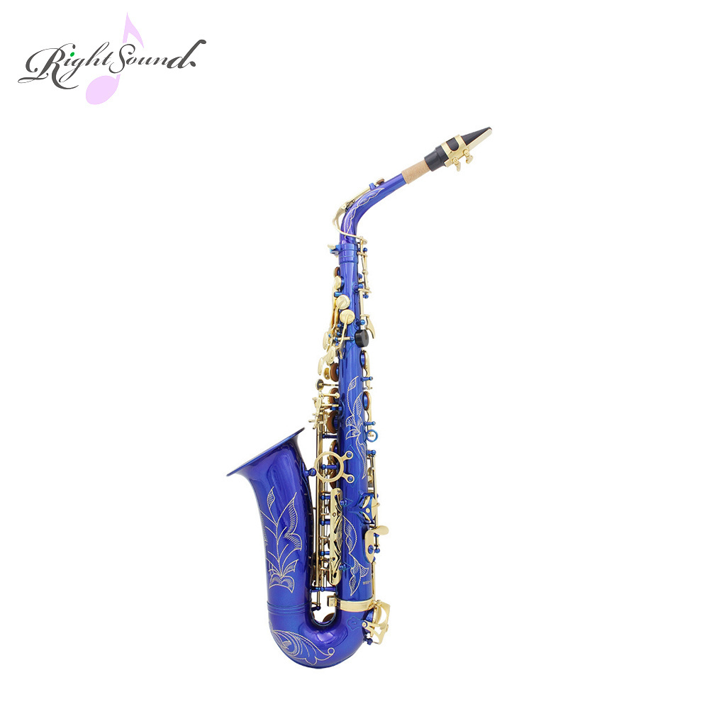 High quality blue color alto saxophone