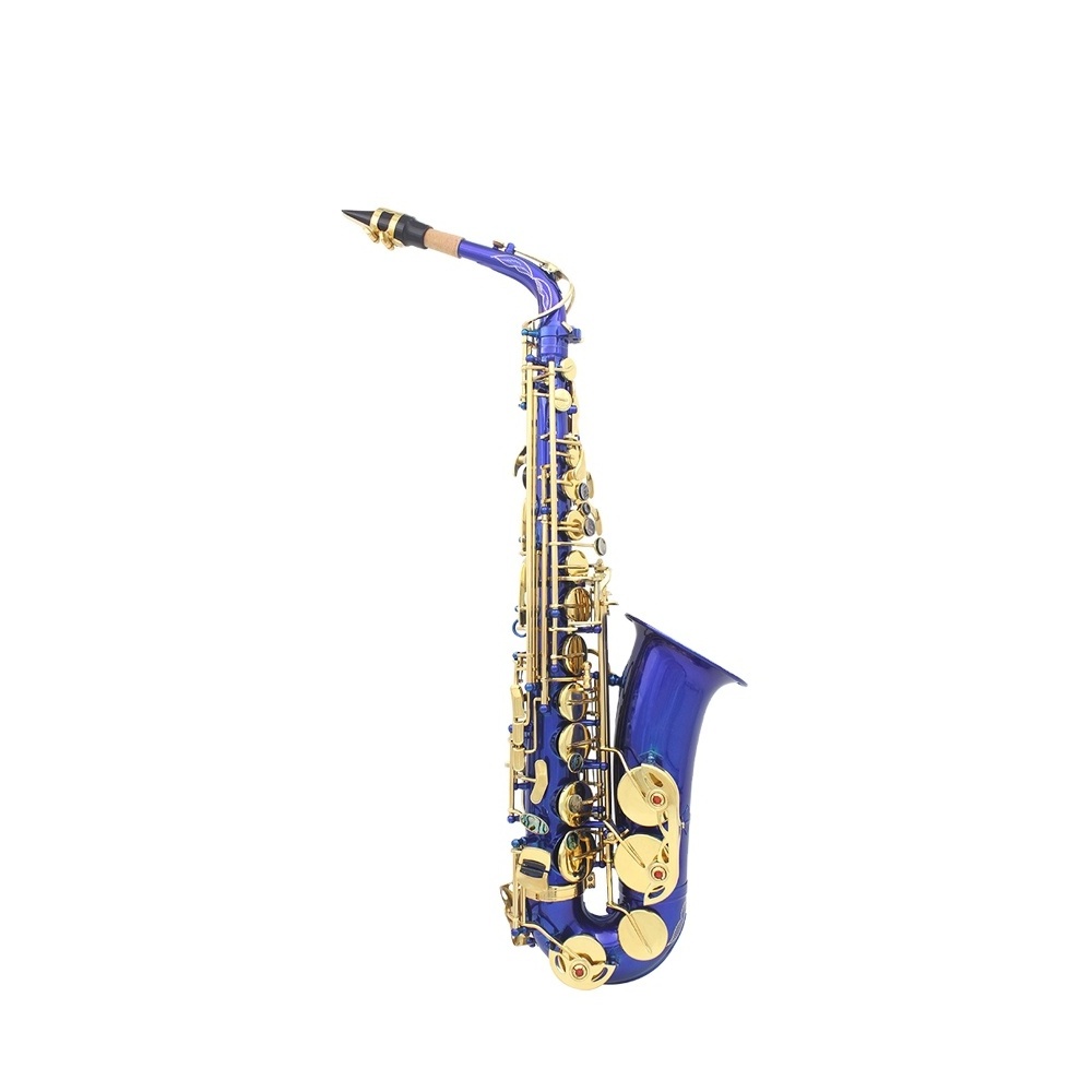 High quality blue color alto saxophone