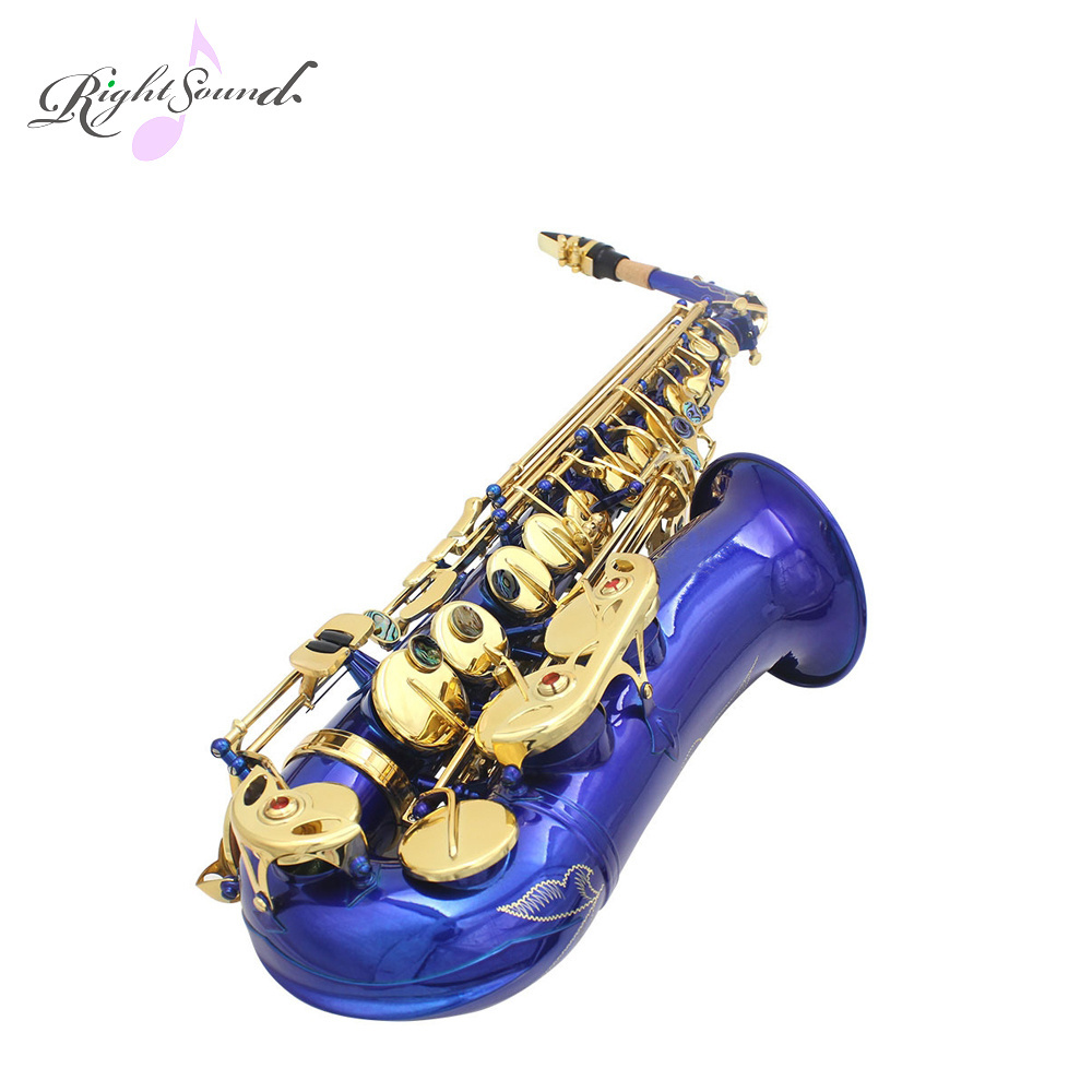 High quality blue color alto saxophone