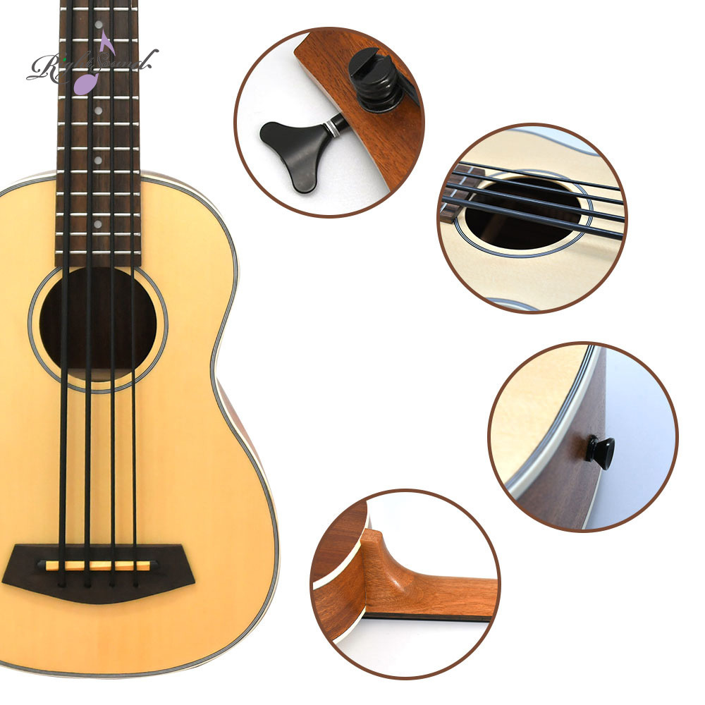 China Factory  OEM/ODM 30inch Acoustic-Electric U Bass Guitar 30 inch ukulele bass with EQ