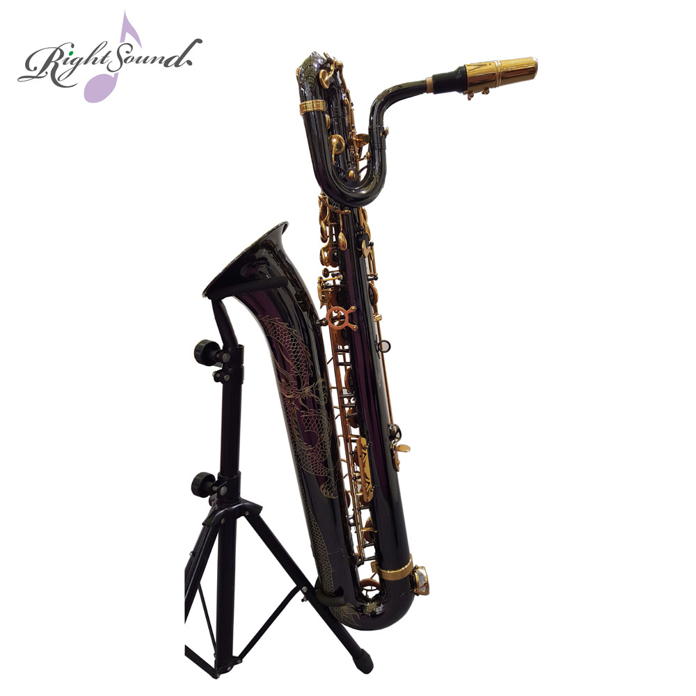 Hot selling baritone Saxophone Gold Lacquer Baritone Saxophone  Eb Yellow Brass Body