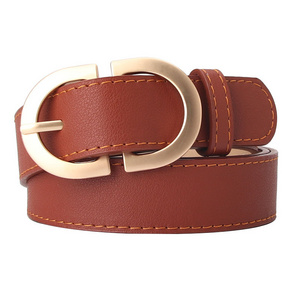 women belt Ladies belt simple jeans casual metal buckle manufacturer luxury belt for women