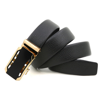 genuine leather belts for men designer belt Men's business leisure cowhide belt alloy automatic buckle