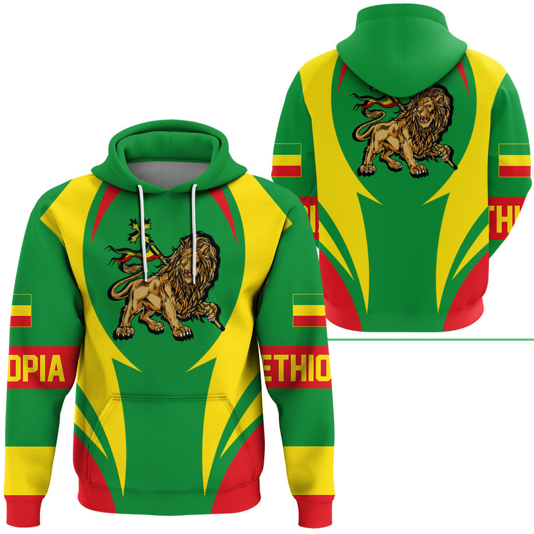 Ethiopia Action Flag fashion design dream color pullover hoodie Comfortable skin-friendly sweater for Women and Men Winter Warm