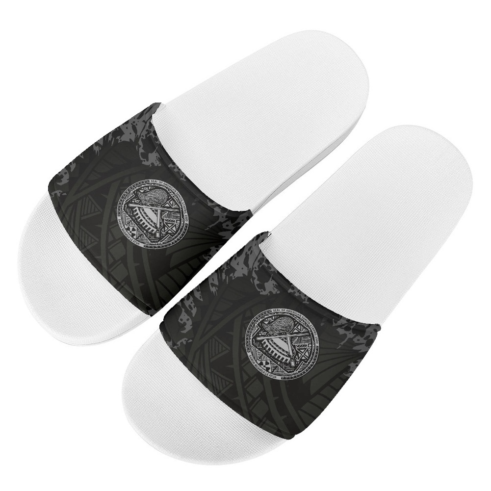 OEM Custom Black Slides America Samoan Sandal PVC Custom Logo Slippers Men Plain Blank Slide Sandal,Slippers Custom Logo Slide