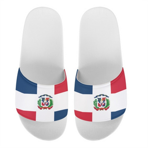 Wholesale Nation Flag Professional Customize Man Slide Sandals eva Sole Men Beach Slipper print Dominican Waterproof Sandal