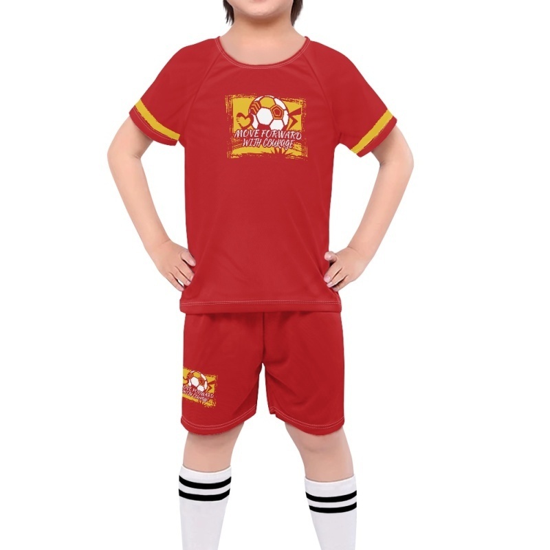 Children Tshirts Customized Latest Kids Sports Football Jersey Set Design Quick Dry Team Shirt With Wholesale Direct Sales